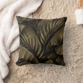 トロピカルエキゾチックグランジ：ゴールデン自然 クッション (ブランケット)