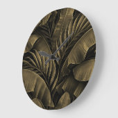 トロピカルエキゾチックグランジ：ゴールデン自然 ラージ壁時計 (傾斜)