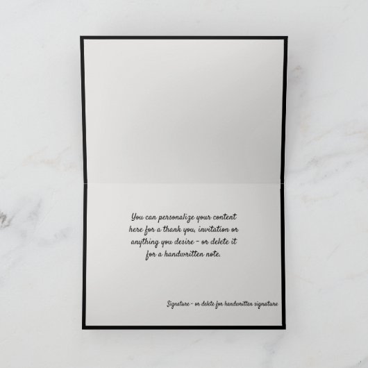 トロピカルエキゾチックハワイアンフラワーデザイン カード (内部)