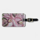 トロピカルエキゾチックパーソナライズされたオーキッド荷札 ラゲッジタグ (正面横)