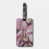 トロピカルエキゾチックパーソナライズされたオーキッド荷札 ラゲッジタグ (裏面縦)
