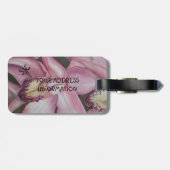 トロピカルエキゾチックパーソナライズされたオーキッド荷札 ラゲッジタグ (裏面横)