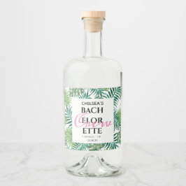 トロピカルエキゾチックパームバチェロレッテクルーパーティー リキュールボトルラベル