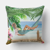 *~*トロピカルエキゾチックビーチウーマンハンモックAR29 クッション (裏面)