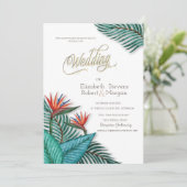 トロピカルエキゾチックフラワーズウェディング 招待状 (スタンド正面)