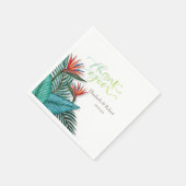 トロピカルエキゾチックフラワー スタンダードカクテルナプキン (角)