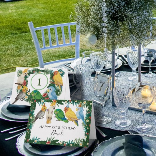 トロピカルエキゾチックベビーラブリーパロットハッピーバースデー カード