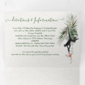 トロピカルエキゾチック結婚ジャングルズトリフォールド招待状 三つ折り招待状 (内部最初)