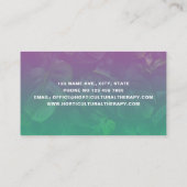 トロピカルエキゾチック葉モンステラの紫の緑グラデーション 名刺 (裏面)