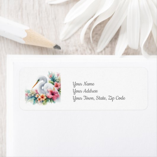 トロピカルエグレットバードアイランドビーチ沿岸 ラベル (インサイチュ)