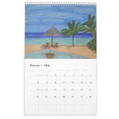 トロピカルエスケープカレンダー カレンダー (2月 2026)