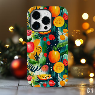 トロピカルエスケープフルーツデザインとオレンジ&グリーン Case-Mate iPhone 14 PROケース