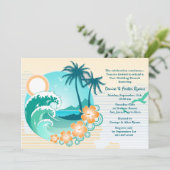 トロピカルエスケープポストズブル結婚ンチ招待状 招待状 (スタンド正面)