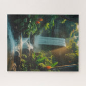 トロピカルエスケープ – 深いジャングルウォーターフォールパズル ジグソーパズル (横)