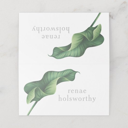 トロピカルエスコート結婚カード プレイスカード (外部開封)