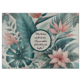 トロピカルエッセンスカスタマイズ可能ガラス カッティングボード (正面)