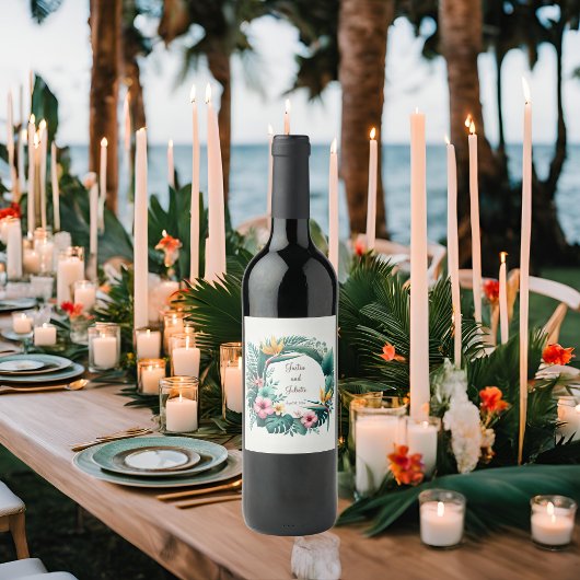 トロピカルエッセンスラウンドフレーム ワインラベル