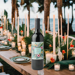 トロピカルエッセンス正方形フレーム ワインラベル