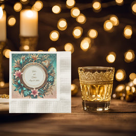 トロピカルエレガンスコーインドカクテル 縁ありカクテルナプキン