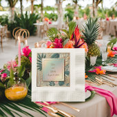 トロピカルエレガンスミニマルコーニングカクテル 縁ありカクテルナプキン