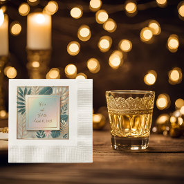 トロピカルエレガンスミニマルコーニングカクテル 縁ありカクテルナプキン