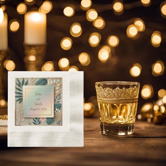 トロピカルエレガンスミニマルコーニングカクテル 縁ありカクテルナプキン