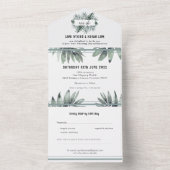 トロピカルエレガンスモダン オールインワン招待状 (内側)