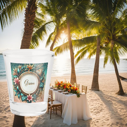 トロピカルエレガンス印刷 ショットグラス