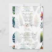 トロピカルエレガンス結婚式招待状 招待状 (裏面)