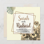 トロピカルエレガンス結婚式招待状 招待状 (正面/裏面)