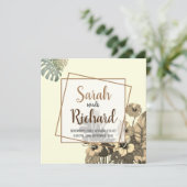 トロピカルエレガンス結婚式招待状 招待状 (スタンド正面)