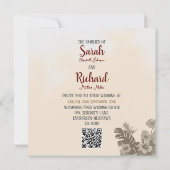 トロピカルエレガンス結婚式招待状 招待状 (裏面)