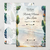 トロピカルエレガンス ウェディング招待状 招待状 (正面/裏面)