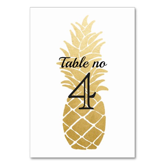 トロピカルエレガンス |パイナップル結婚ズ テーブルナンバー (正面)