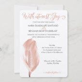 トロピカルエレガンス ピンクフラワー シャイマー インビテーション (正面)