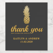 トロピカルエレガンス | Pineapple 結婚's Thank You ワインラベル (シングルラベル)