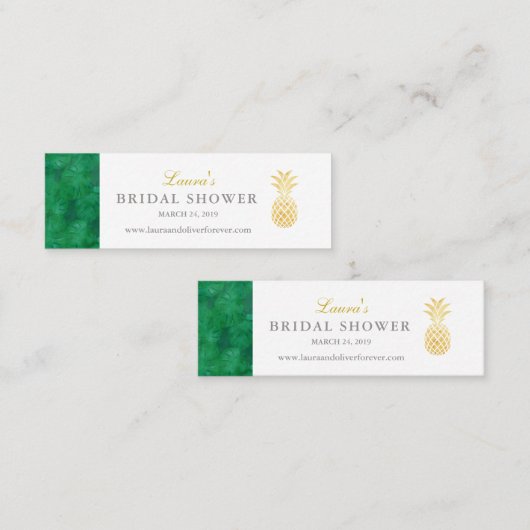 トロピカルエレガントインサートカード スキニー名刺 (正面/裏面)