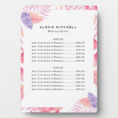 トロピカルエレガントインテリアデザイナーの価格表 フォトプラーク (正面)