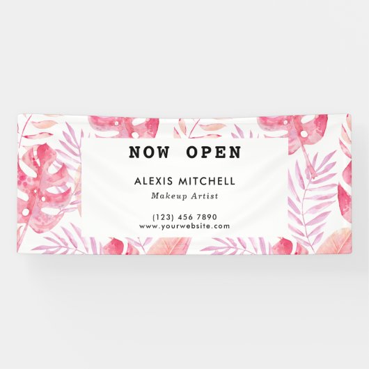 トロピカルエレガントインテリアデザイナービジネス 横断幕 (横)