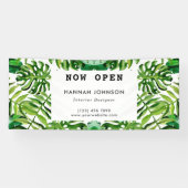 トロピカルエレガントインテリアデザイナービジネス 横断幕 (横)