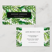 トロピカルエレガントインテリアデザイナー 名刺 (正面/裏面)