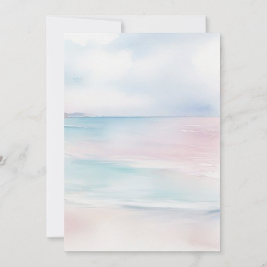 トロピカルエレガントウェディングレセプション 招待状 (裏面)