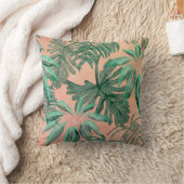 トロピカルエレガントウォーターのカラー葉アートワーク | クッション (ブランケット)