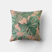 トロピカルエレガントウォーターのカラー葉アートワーク | クッション (裏面)