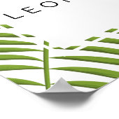 トロピカルエレガントカードとギフト結婚のサイン ポスター (角)