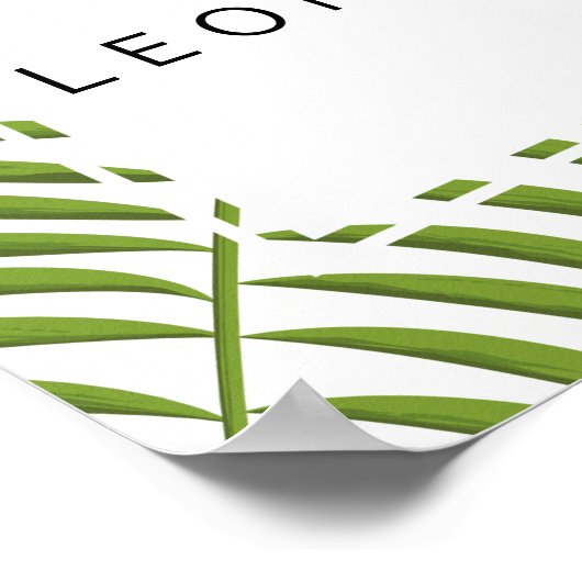 トロピカルエレガントカードとギフト結婚のサイン ポスター (角)