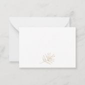 トロピカルエレガントグリーンリーウェディングRSVPカード ノートカード (裏面)