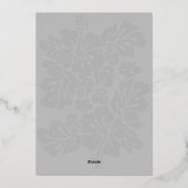 トロピカルエレガントハワイビーチ結婚式 箔招待状 (裏面)