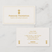 トロピカルエレガントパイナップルロゴ 名刺 (正面/裏面)