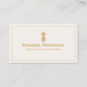 トロピカルエレガントパイナップルロゴ 名刺 (正面)